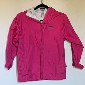 Patagonia Kids Girls Raincoat M (10) Pink